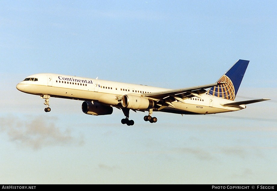 Aircraft Photo of N17128 | Boeing 757-224 | Continental Airlines | AirHistory.net #60151