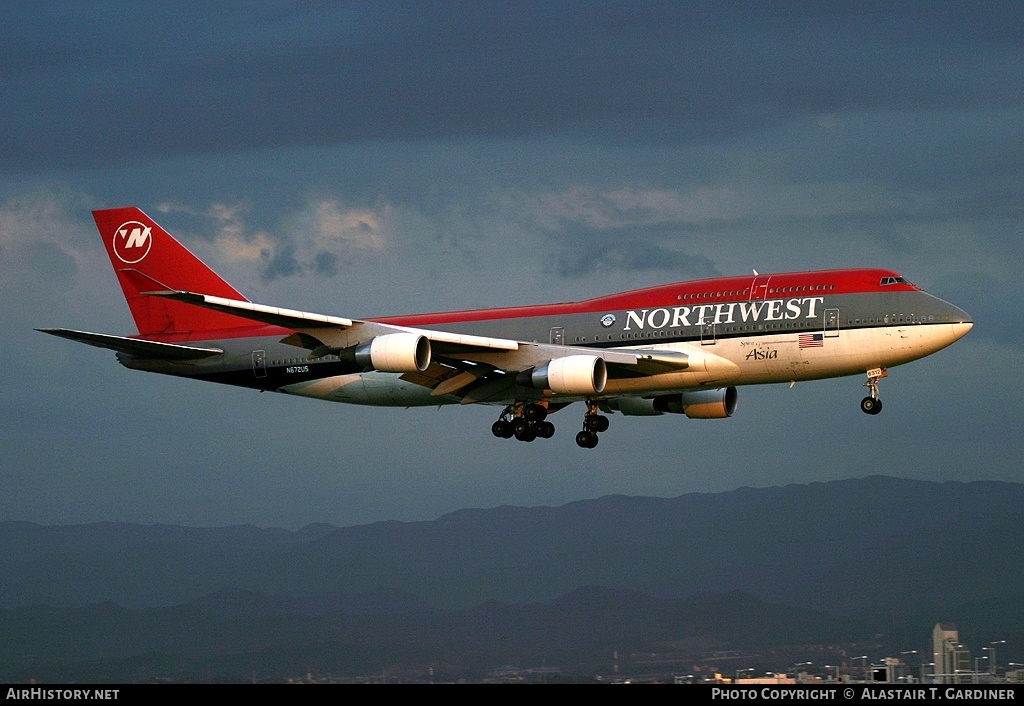 Aircraft Photo of N672US | Boeing 747-451 | Northwest Airlines | AirHistory.net #60161