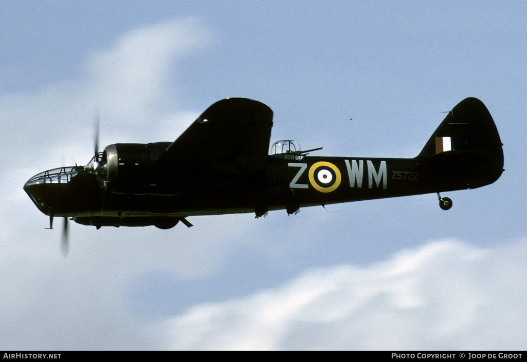 Aircraft Photo of G-BPIV / Z5722 | Bristol 149 Bolingbroke Mk4T | UK - Air Force | AirHistory.net #60198