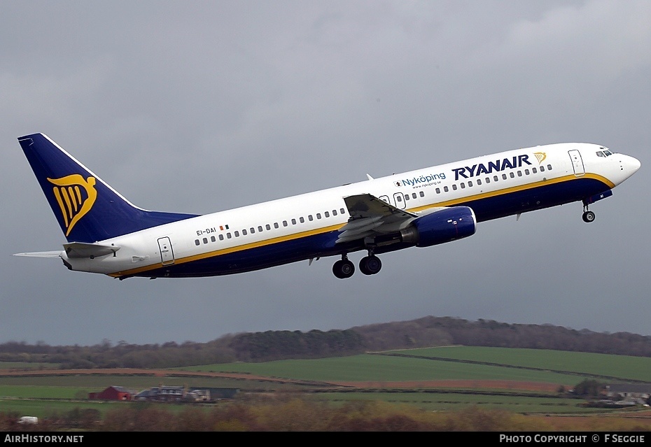 Aircraft Photo of EI-DAI | Boeing 737-8AS | Ryanair | AirHistory.net #60258