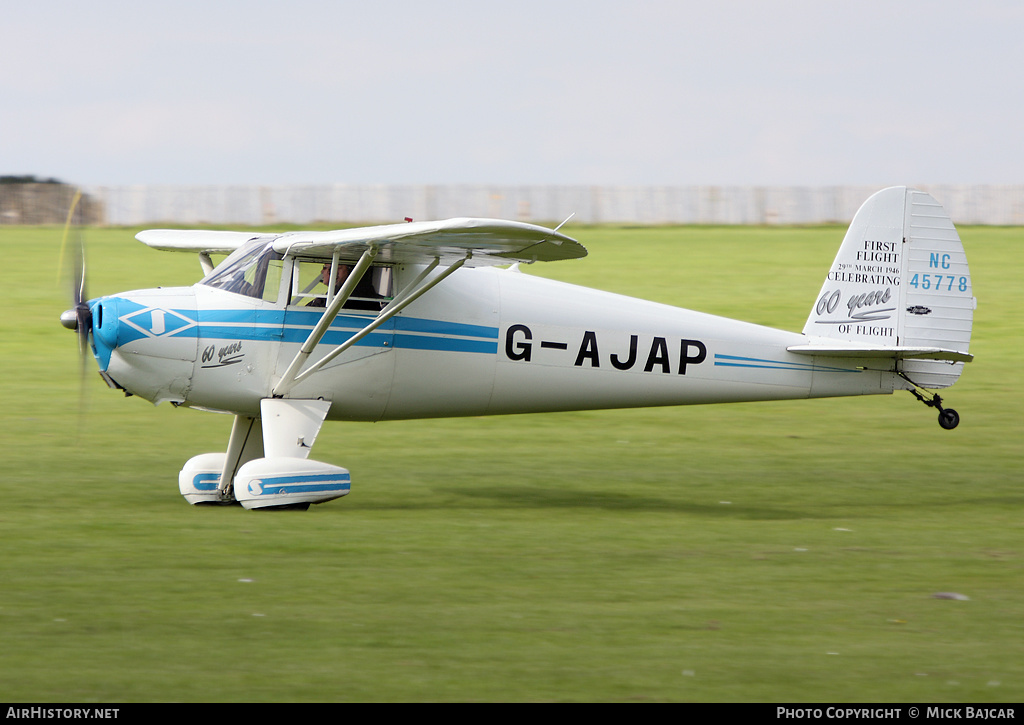 Aircraft Photo of G-AJAP / NC45778 | Luscombe 8A Silvaire | AirHistory.net #60264