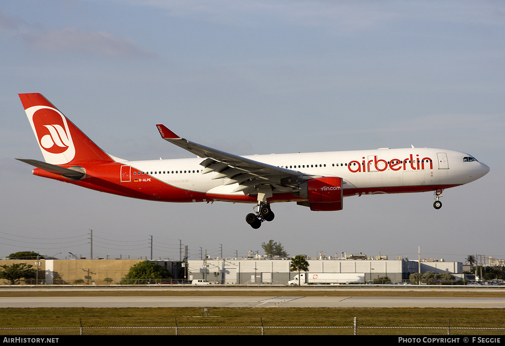 Aircraft Photo of D-ALPE | Airbus A330-223 | Air Berlin | AirHistory.net #60287