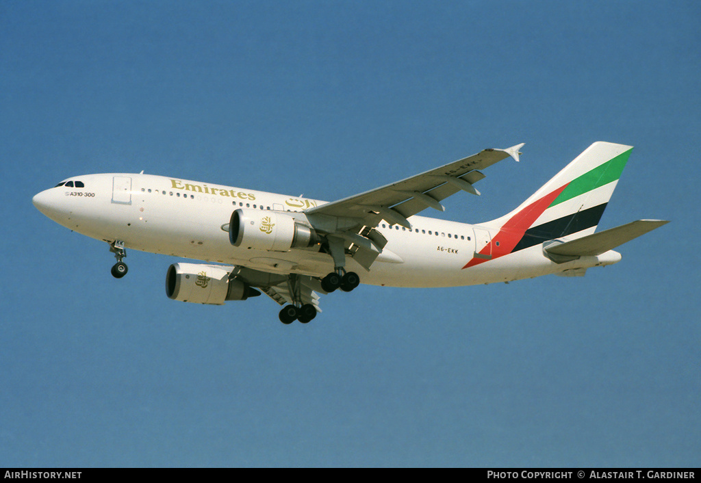 Aircraft Photo of A6-EKK | Airbus A310-308 | Emirates | AirHistory.net #60298