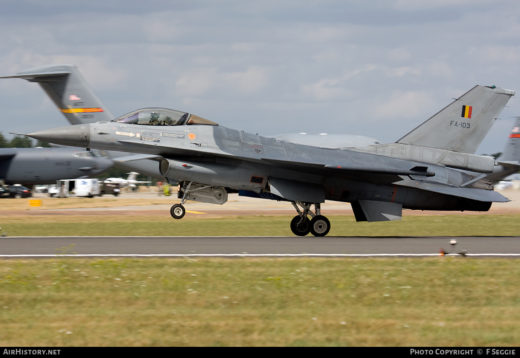 Aircraft Photo of FA-103 | General Dynamics F-16AM Fighting Falcon | Belgium - Air Force | AirHistory.net #60324