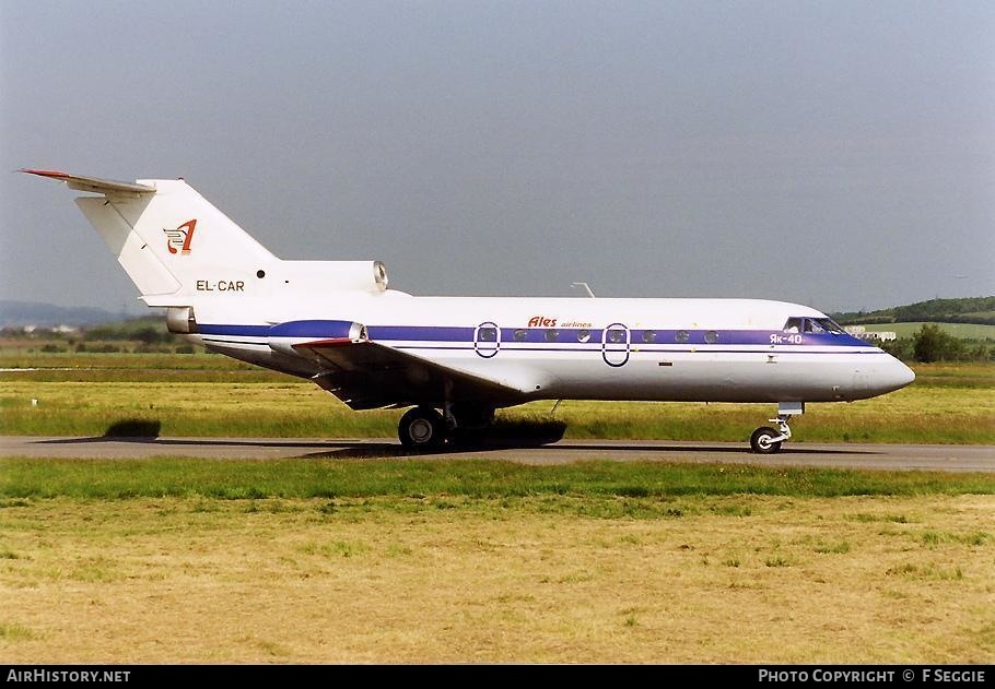 Aircraft Photo of EL-CAR | Yakovlev Yak-40 | Ales Airlines | AirHistory.net #60360
