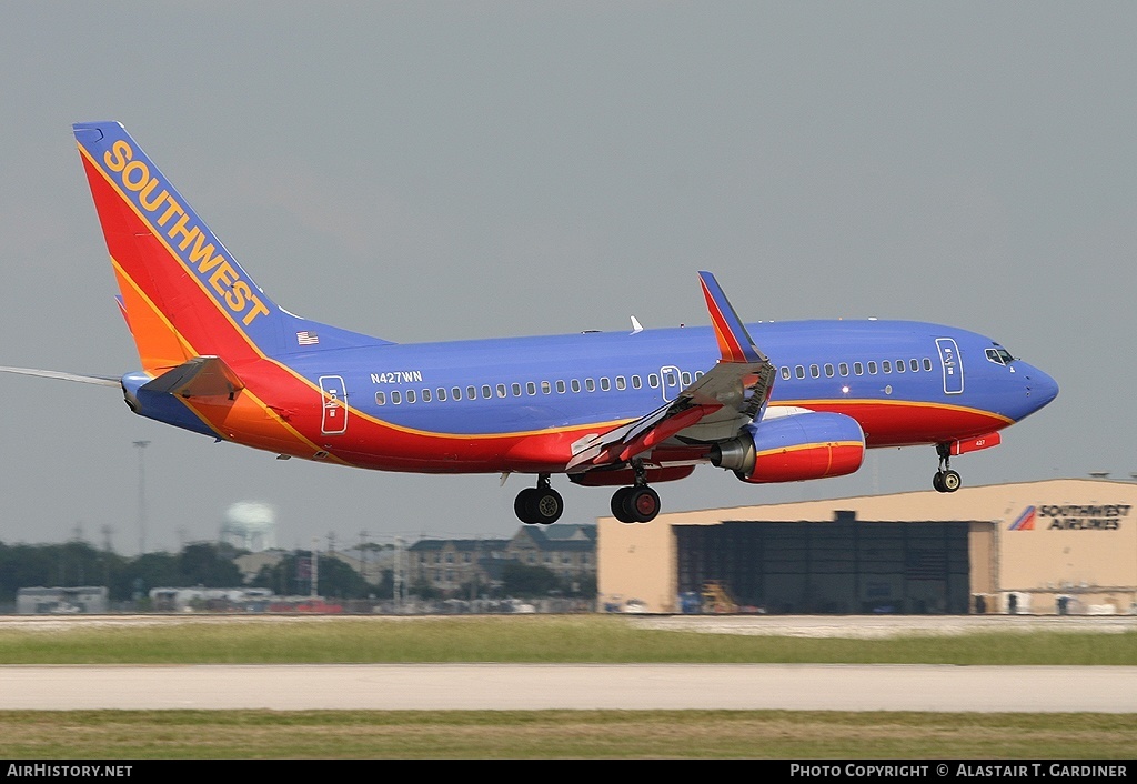 Aircraft Photo of N427WN | Boeing 737-7H4 | Southwest Airlines | AirHistory.net #60370