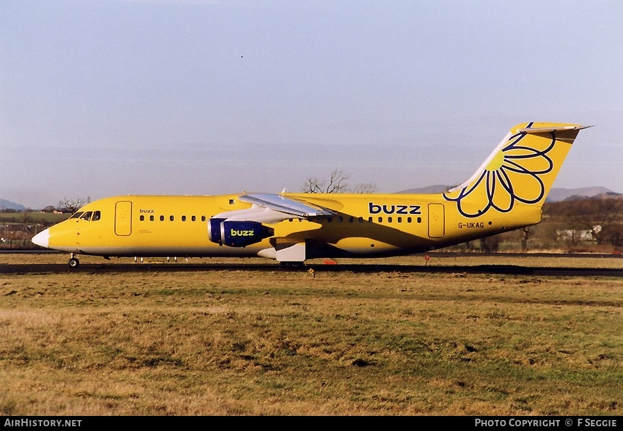 Aircraft Photo of G-UKAG | British Aerospace BAe-146-300 | Buzz | AirHistory.net #60393