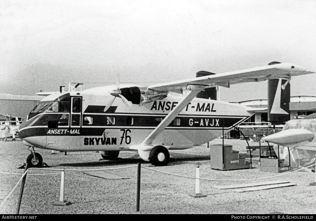 Aircraft Photo of G-AVJX | Short SC.7 Skyvan 3-300 | Ansett - MAL | AirHistory.net #60447
