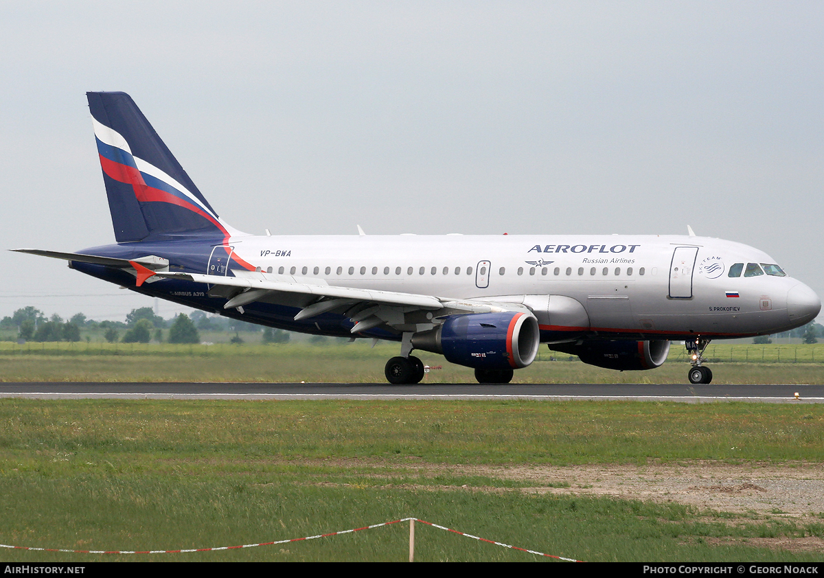 Aircraft Photo of VP-BWA | Airbus A319-111 | Aeroflot - Russian Airlines | AirHistory.net #60453