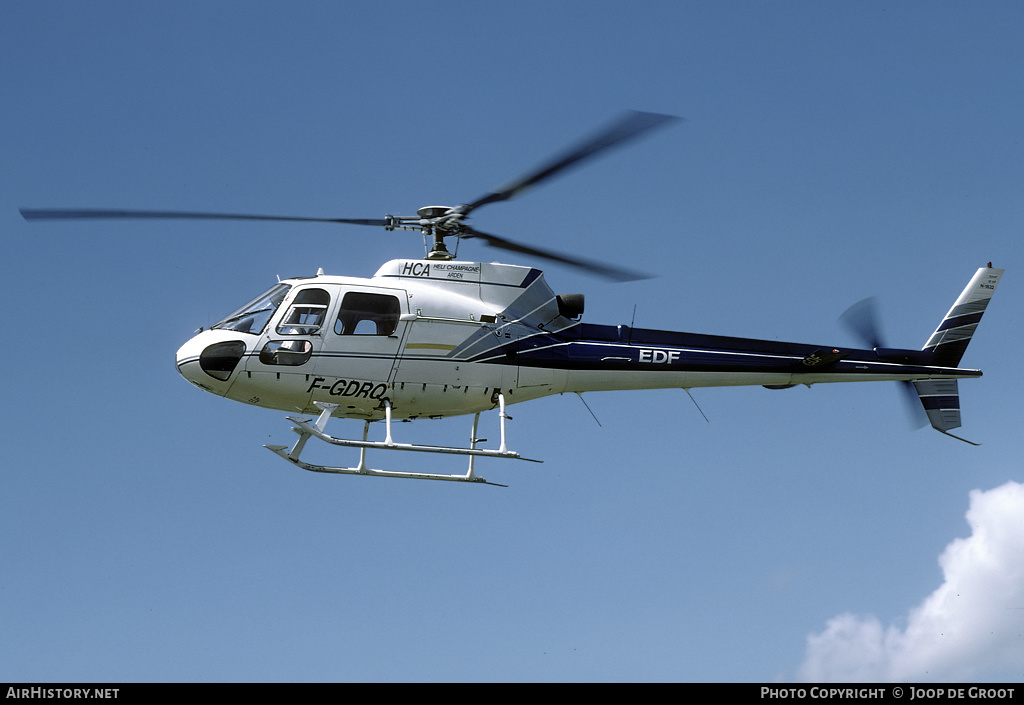 Aircraft Photo of F-GDRQ | Aerospatiale AS-350B Ecureuil | HCA | AirHistory.net #60492