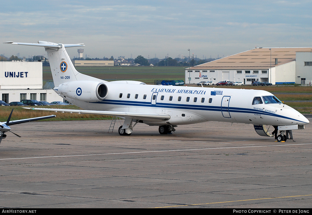 Aircraft Photo of 145-209 | Embraer ERJ-135LR (EMB-135LR) | Greece - Air Force | AirHistory.net #60499