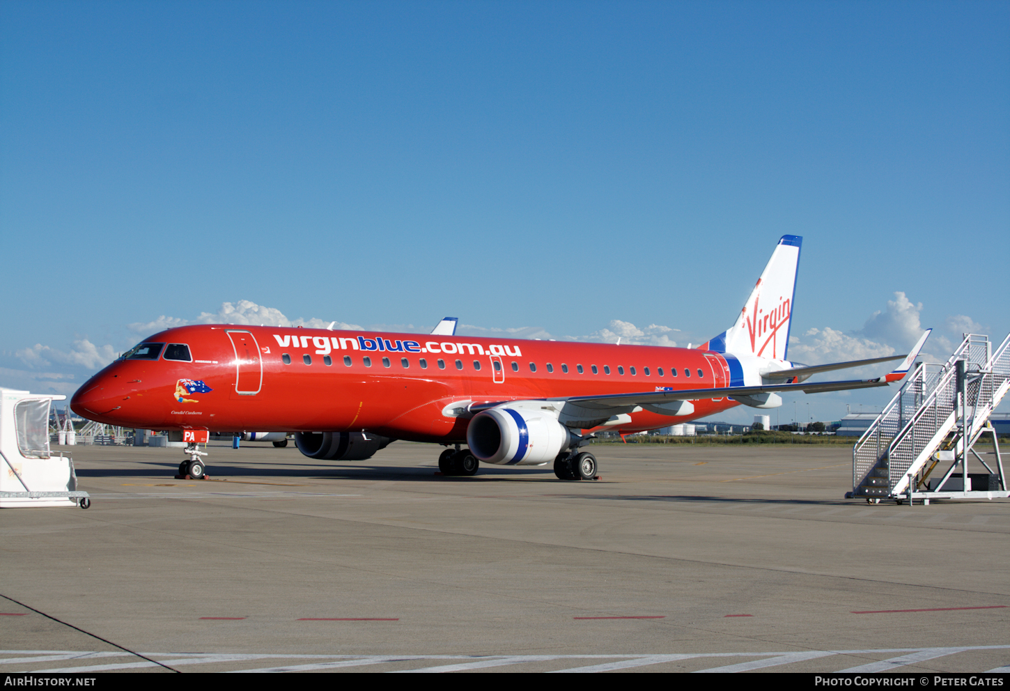 Aircraft Photo of VH-ZPA | Embraer 190AR (ERJ-190-100IGW) | Virgin Blue Airlines | AirHistory.net #60516