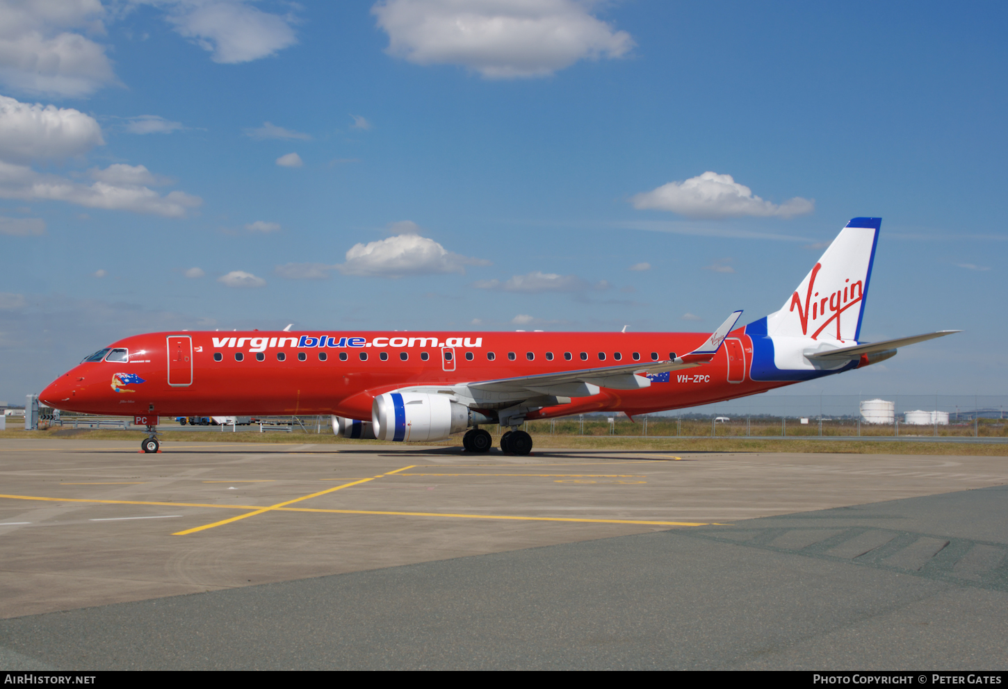 Aircraft Photo of VH-ZPC | Embraer 190AR (ERJ-190-100IGW) | Virgin Blue Airlines | AirHistory.net #60530