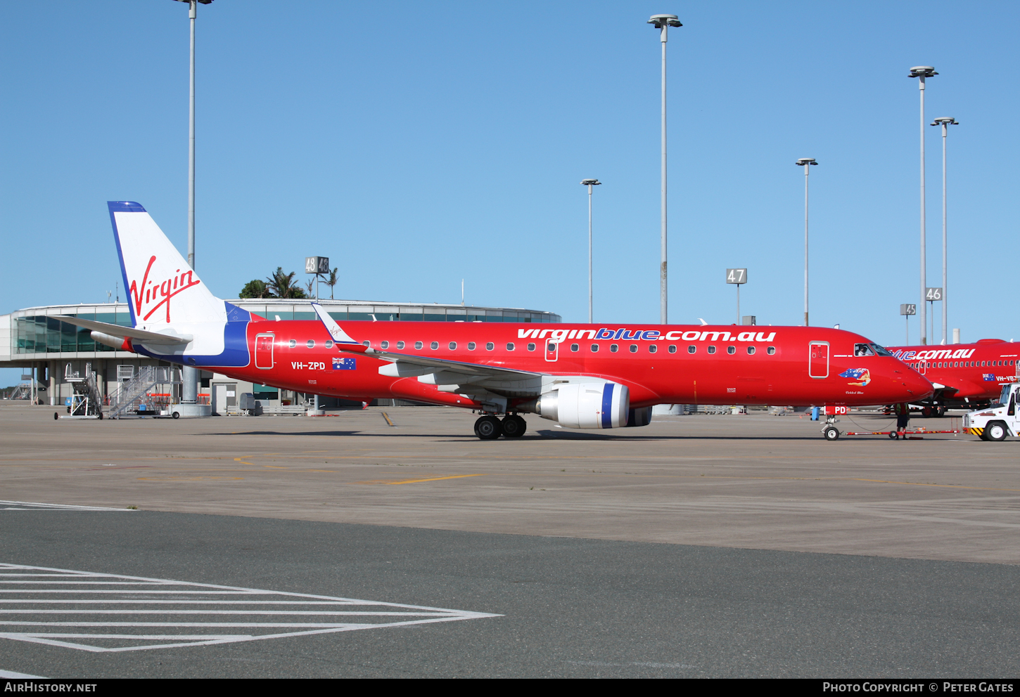 Aircraft Photo of VH-ZPD | Embraer 190AR (ERJ-190-100IGW) | Virgin Blue Airlines | AirHistory.net #60536