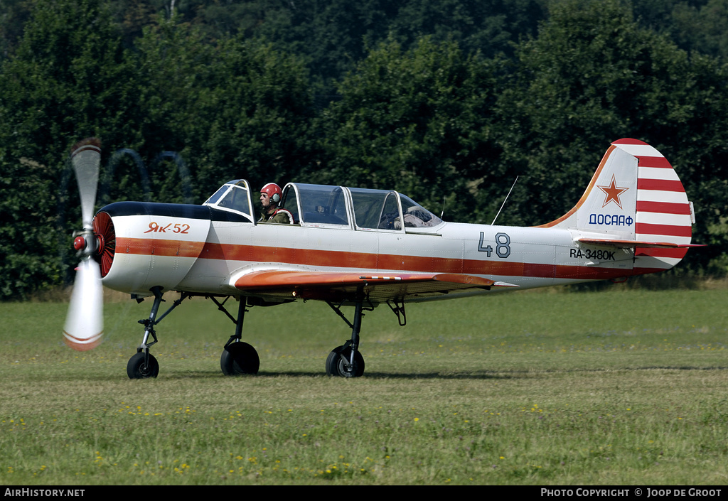 Aircraft Photo of RA-3480K | Yakovlev Yak-52 | Soviet Union - DOSAAF | AirHistory.net #60548