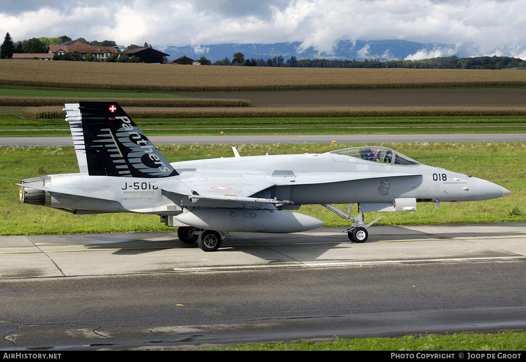 Aircraft Photo of J-5018 | McDonnell Douglas F/A-18C Hornet | Switzerland - Air Force | AirHistory.net #60641