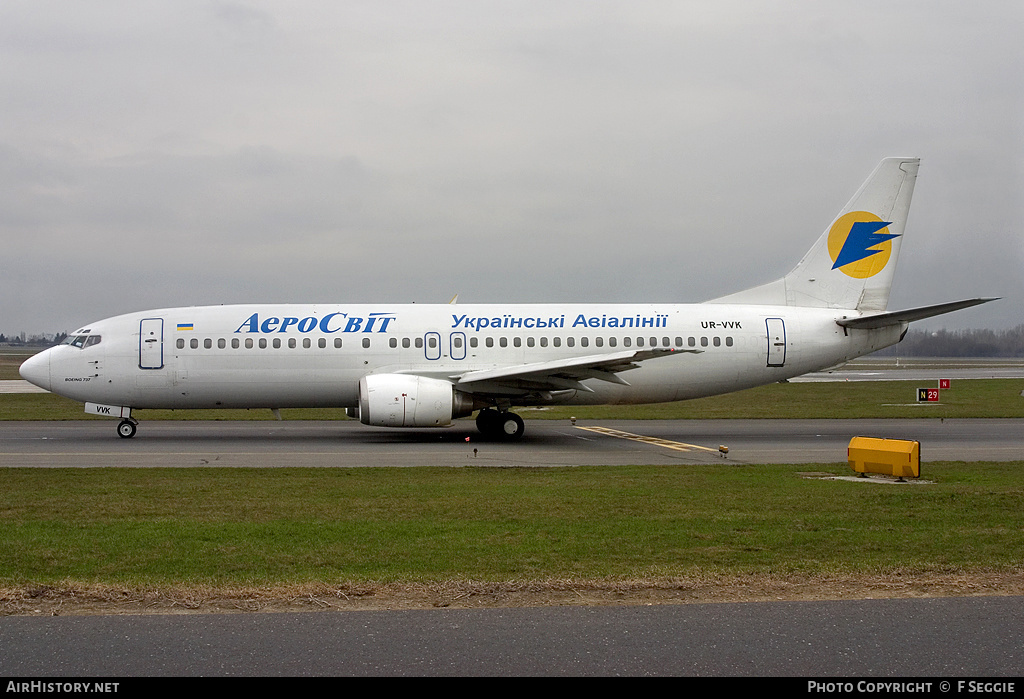 Aircraft Photo of UR-VVK | Boeing 737-4Q8 | AeroSvit Ukrainian Airlines | AirHistory.net #60677