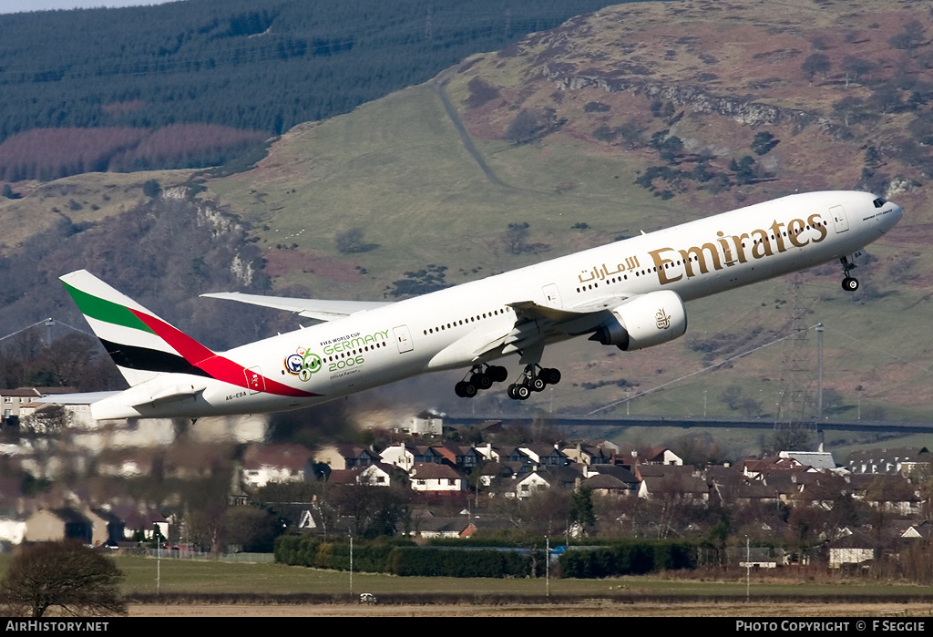 Aircraft Photo of A6-EBA | Boeing 777-31H/ER | Emirates | AirHistory.net #60699