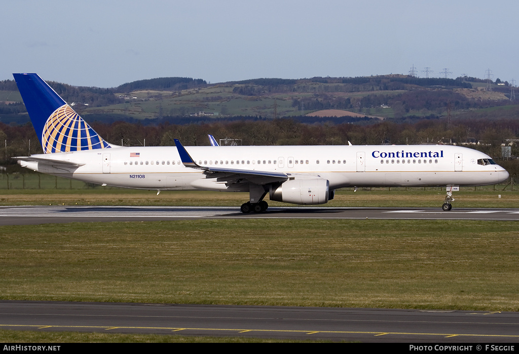 Aircraft Photo of N21108 | Boeing 757-224 | Continental Airlines | AirHistory.net #60707
