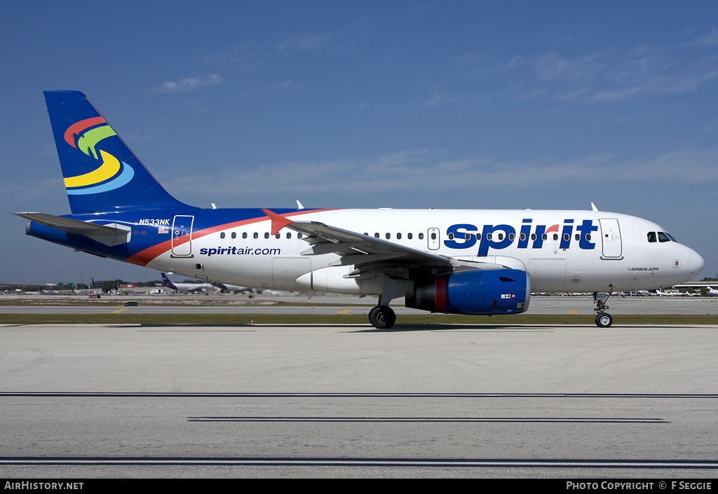 Aircraft Photo of N533NK | Airbus A319-132 | Spirit Airlines | AirHistory.net #60708