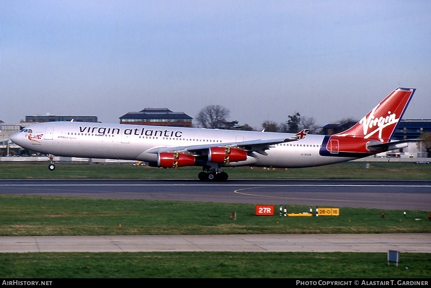 Aircraft Photo of G-VSUN | Airbus A340-313 | Virgin Atlantic Airways | AirHistory.net #60719