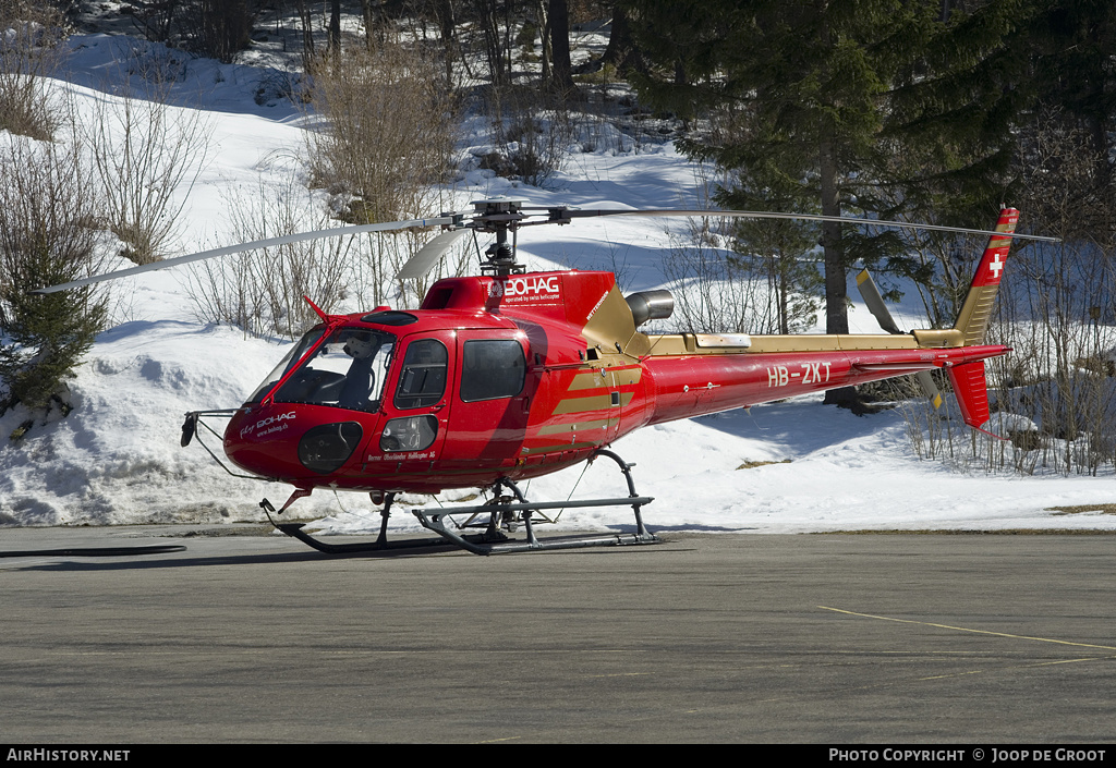 Aircraft Photo of HB-ZKT | Eurocopter AS-350B-3 Ecureuil | BOHAG - Berner Oberland Heli AG | AirHistory.net #60749