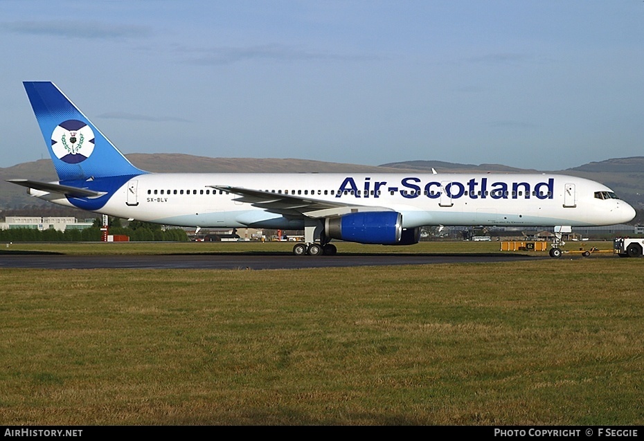 Aircraft Photo of SX-BLV | Boeing 757-2G5 | Air-Scotland | AirHistory.net #60751