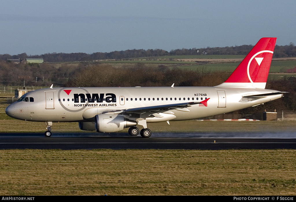 Aircraft Photo of N376NB | Airbus A319-114 | Northwest Airlines | AirHistory.net #60770