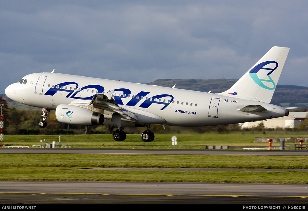 Aircraft Photo of S5-AAR | Airbus A319-132 | Adria Airways | AirHistory.net #60786