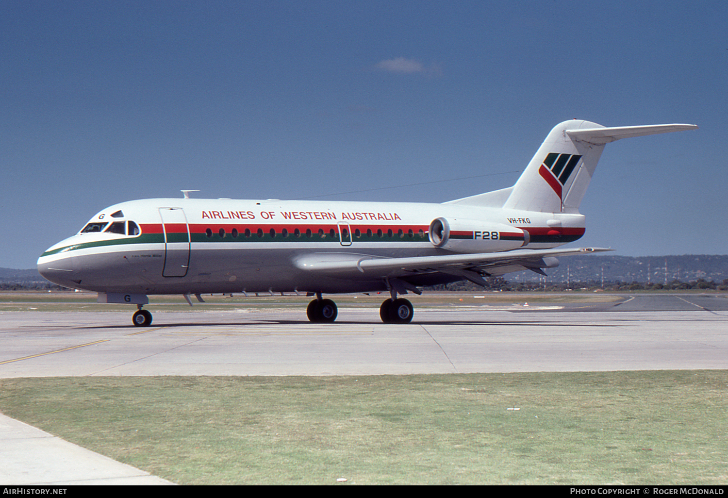 Aircraft Photo of VH-FKG | Fokker F28-1000 Fellowship | Airlines of Western Australia | AirHistory.net #60878