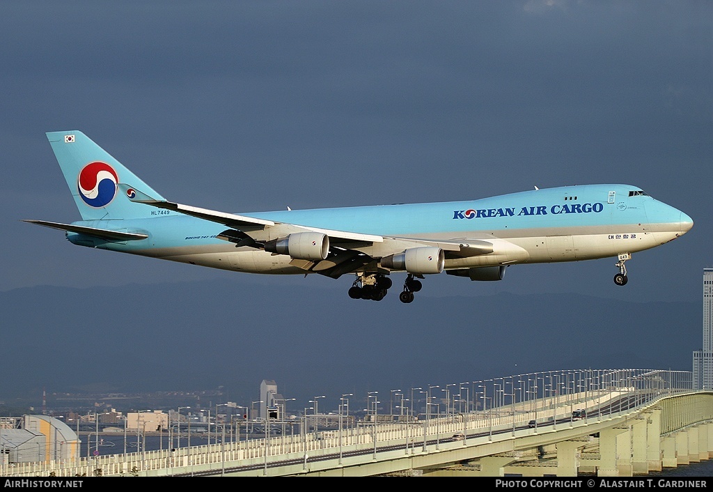 Aircraft Photo of HL7449 | Boeing 747-4B5F/SCD | Korean Air Cargo | AirHistory.net #60985