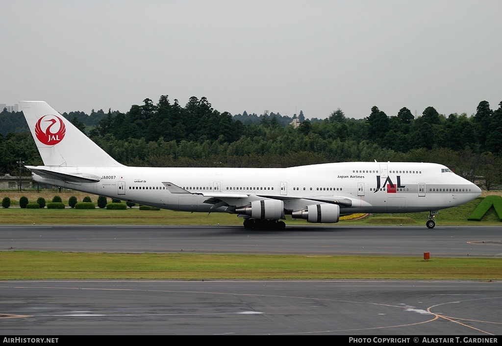 Aircraft Photo of JA8087 | Boeing 747-446 | Japan Airlines - JAL | AirHistory.net #60995