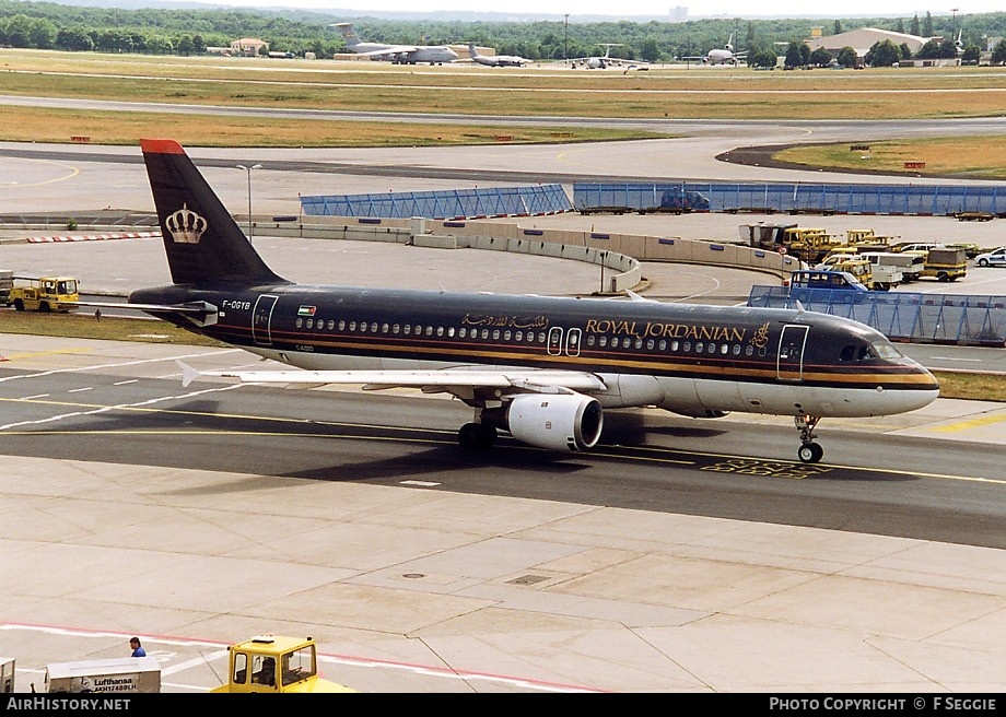 Aircraft Photo of F-OGYB | Airbus A320-211 | Royal Jordanian Airlines | AirHistory.net #61038