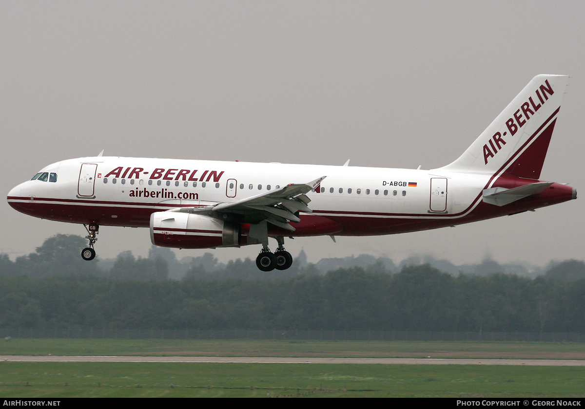 Aircraft Photo of D-ABGB | Airbus A319-132 | Air Berlin | AirHistory.net #61079