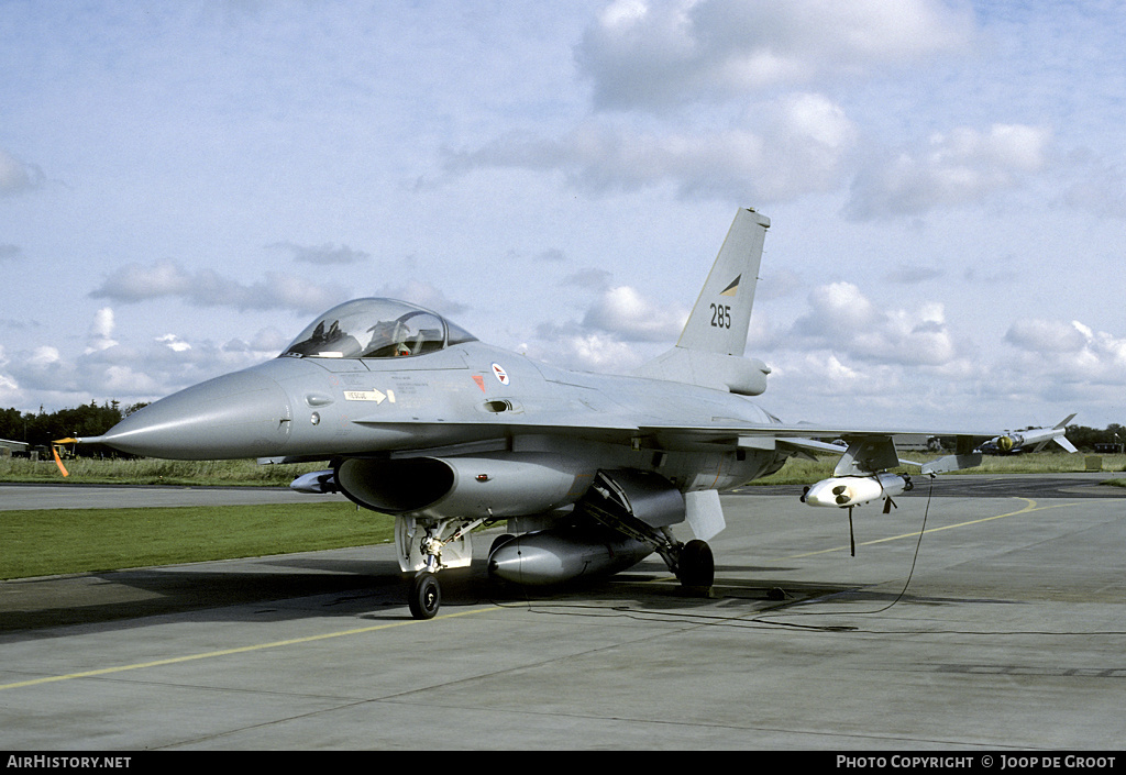 Aircraft Photo of 285 | General Dynamics F-16A Fighting Falcon | Norway - Air Force | AirHistory.net #61112