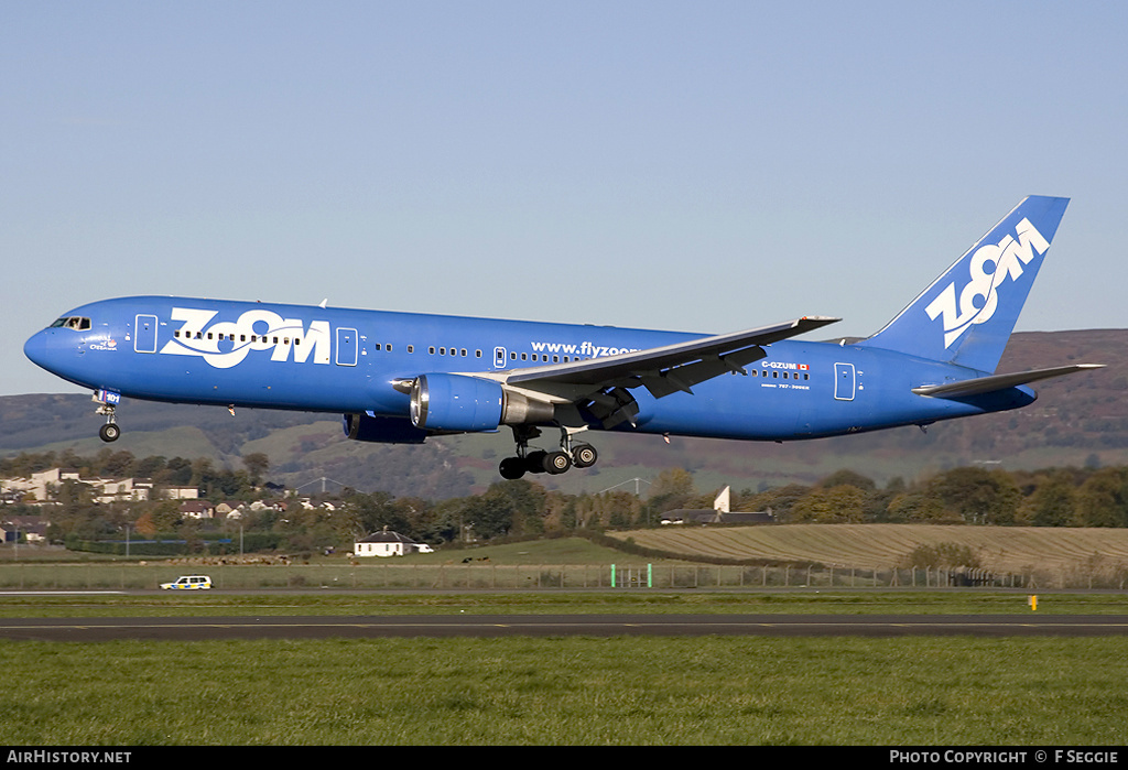 Aircraft Photo of C-GZUM | Boeing 767-328/ER | Zoom Airlines | AirHistory.net #61123