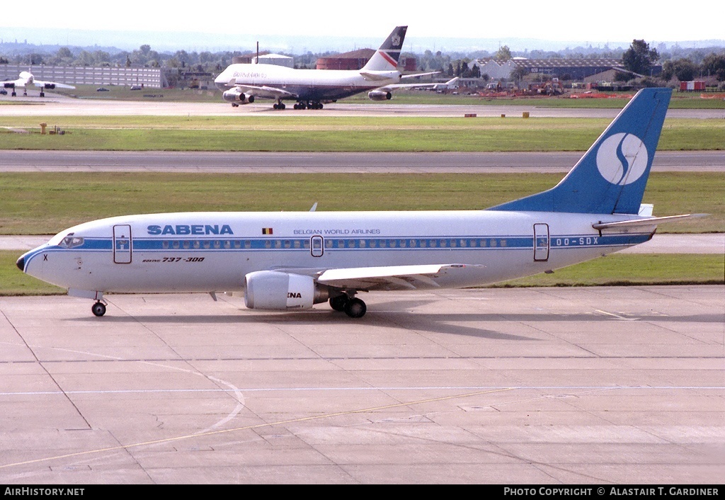 Aircraft Photo of OO-SDX | Boeing 737-329 | Sabena | AirHistory.net #61165