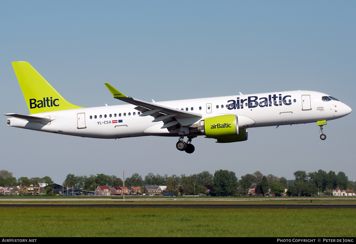 Aircraft Photo of YL-CSA | Bombardier CSeries CS300 (BD-500-1A11) | AirBaltic | AirHistory.net #61204