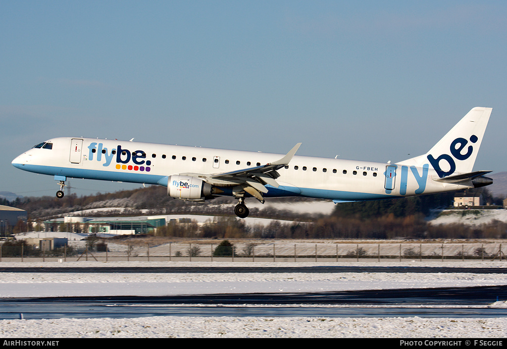 Aircraft Photo of G-FBEH | Embraer 195LR (ERJ-190-200LR) | Flybe | AirHistory.net #61240