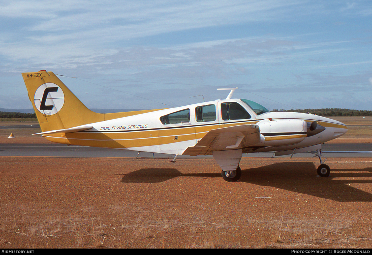 Aircraft Photo of VH-EZX | Beech E55 Baron | Civil Flying Services | AirHistory.net #61255