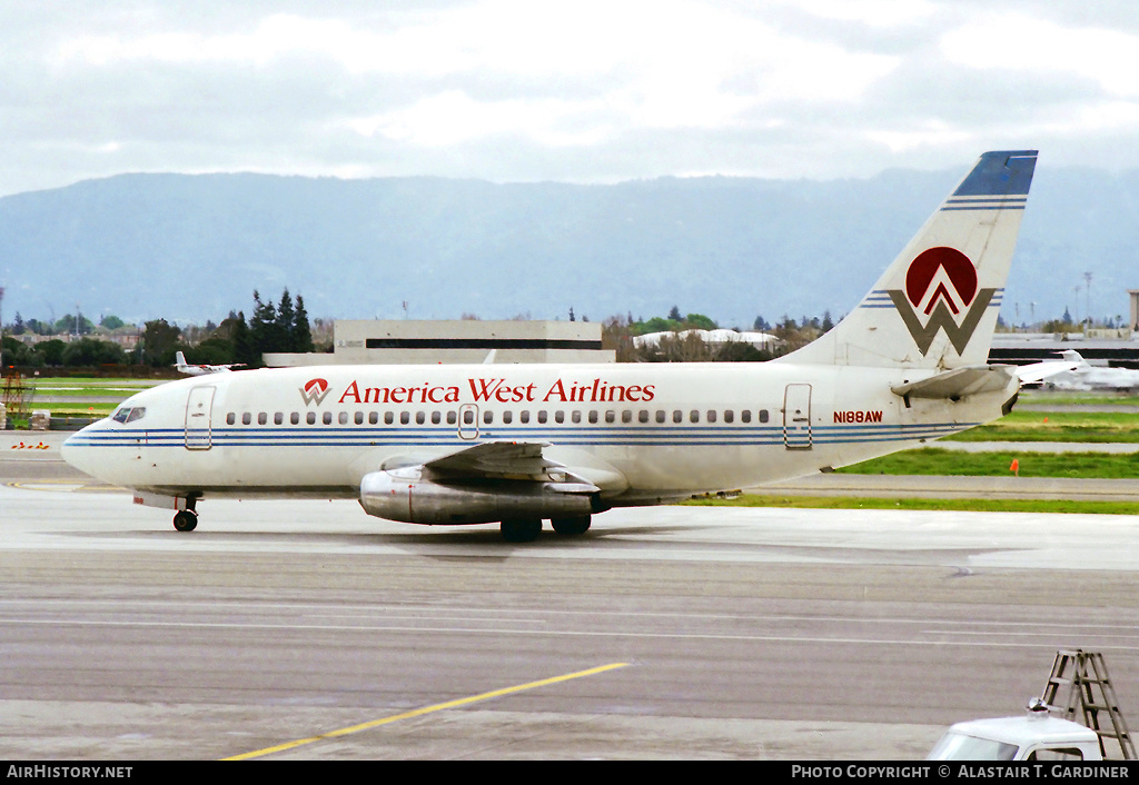 Aircraft Photo of N188AW | Boeing 737-277/Adv | America West Airlines | AirHistory.net #61280