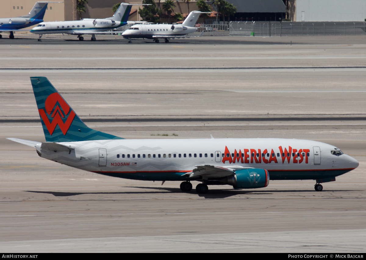 Aircraft Photo of N305AW | Boeing 737-3G7 | America West Airlines | AirHistory.net #61332