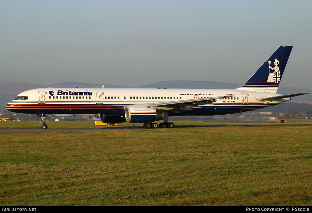 Aircraft Photo of G-BYAH | Boeing 757-204 | Britannia Airways | AirHistory.net #61334