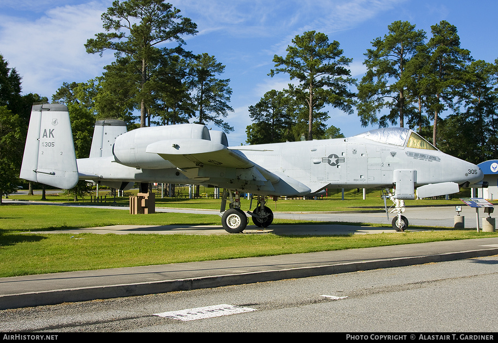 Aircraft Photo of 75-0305 / AF75-305 | Fairchild A-10A Thunderbolt II | USA - Air Force | AirHistory.net #61369