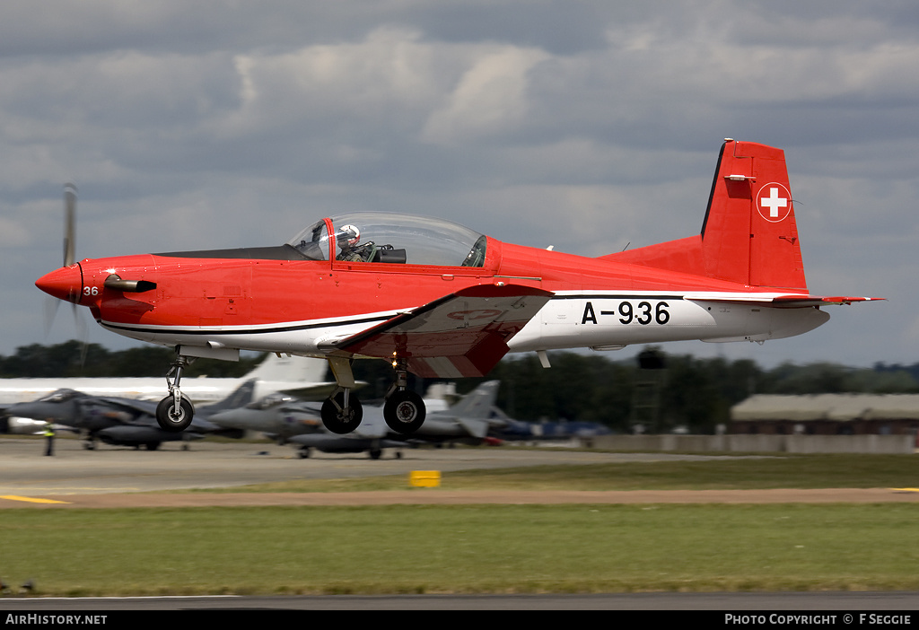 Aircraft Photo of A-936 | Pilatus NCPC-7 | Switzerland - Air Force | AirHistory.net #61418