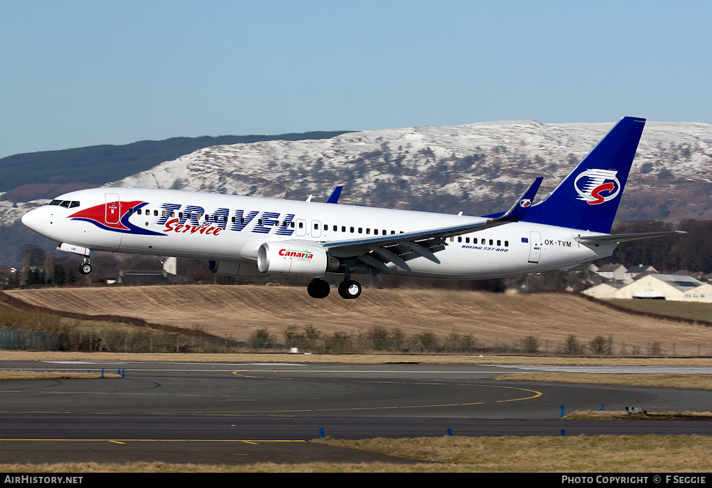 Aircraft Photo of OK-TVM | Boeing 737-8FN | Travel Service | AirHistory.net #61424