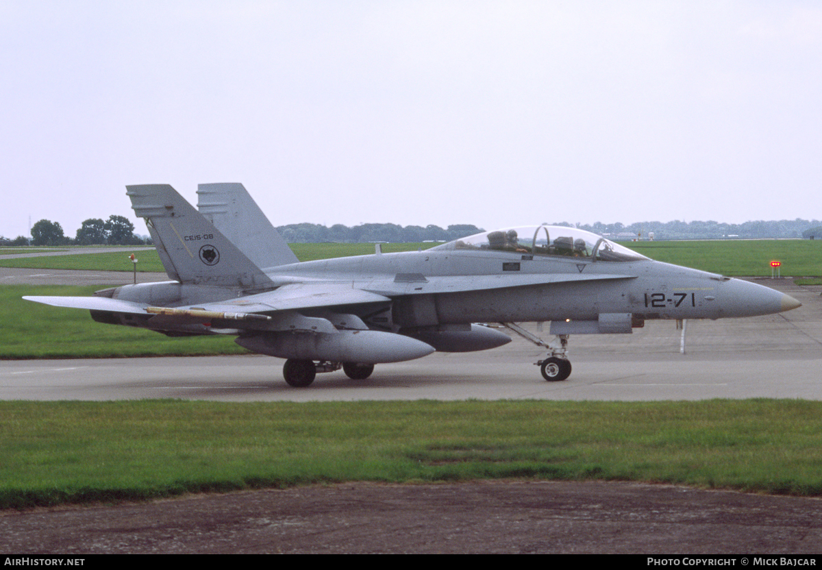 Aircraft Photo of CE15-08 | McDonnell Douglas EF-18B Hornet | Spain - Air Force | AirHistory.net #61434