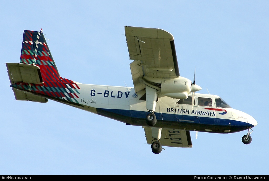 Aircraft Photo of G-BLDV | Pilatus Britten-Norman BN-2B-26 Islander | British Airways | AirHistory.net #61491