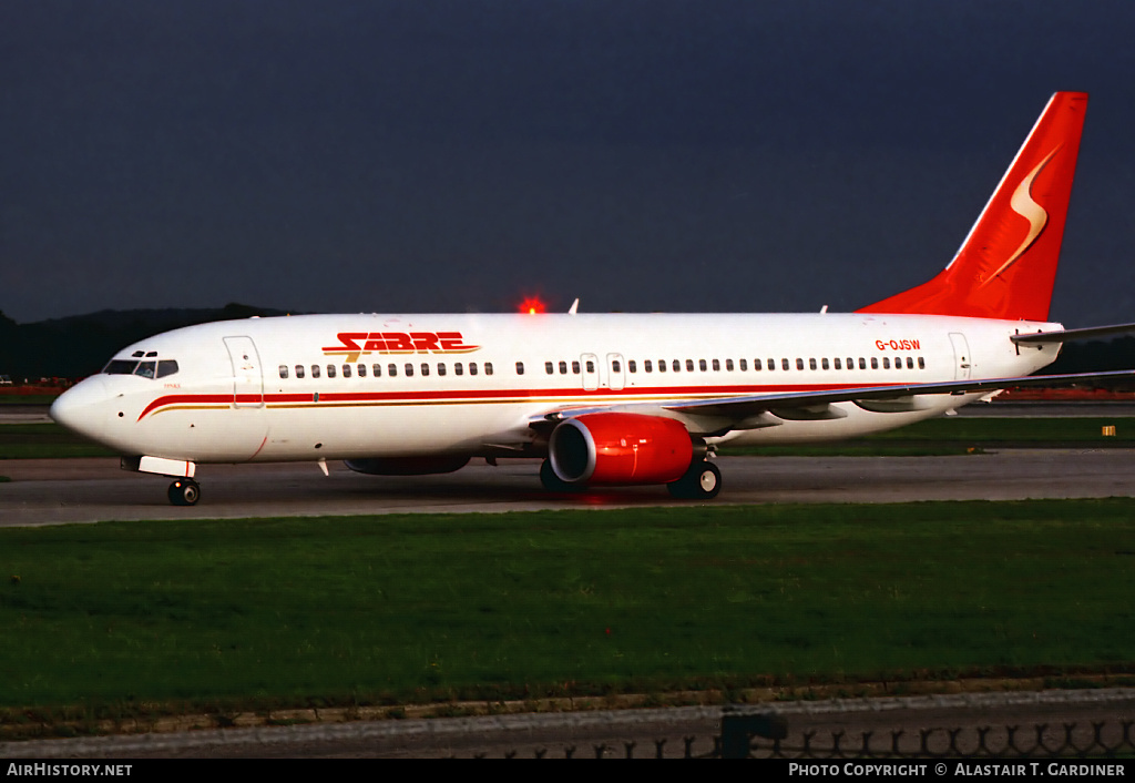 Aircraft Photo of G-OJSW | Boeing 737-8Q8 | Sabre Airways | AirHistory.net #61518