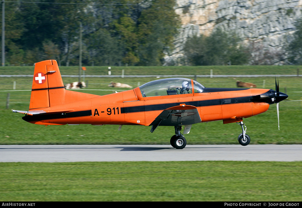 Aircraft Photo of A-911 | Pilatus PC-7 | Switzerland - Air Force | AirHistory.net #61578
